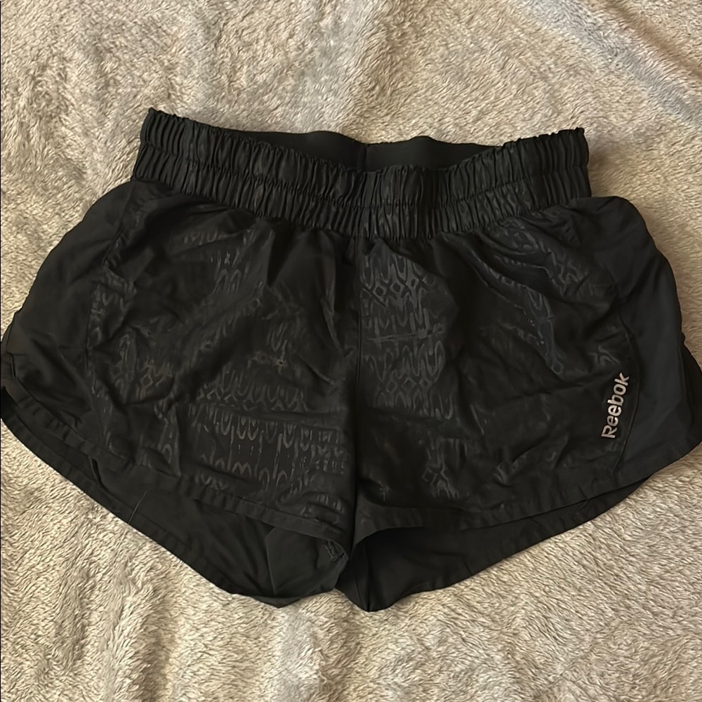 Reebok Black Athletic Running Shorts Lightweight Moisture-Wicking